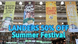 LANDERS 50 OFF Summer Festival Sale Grocery Tour Relaxing Grocery Shopping [upl. by Kcirrad]