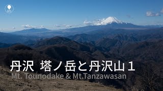 丹沢 塔ノ岳と丹沢山１ 大倉尾根から塔ノ岳へ【登山・日帰り・車・2021年12月】神奈川県 丹沢大山国定公園 日本百名山Tanzawa Mountains [upl. by Hola955]