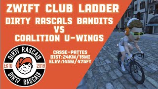 Zwift Club Ladder HIGHLIGHTS  Dirty Bandits vs Coalition UWings [upl. by Ossie]