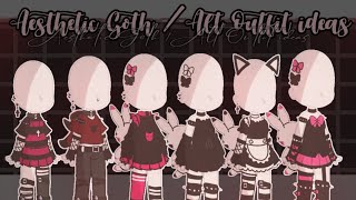 🖤 Aesthetic GothAlt gacha club outfit ideas 🖤 [upl. by Garwood]