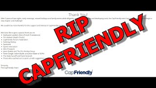 CapFriendly is DEAD [upl. by Weirick]