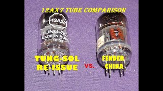 Fender China 12AX7 vs TUNG SOL 12AX7 Re issue Tube Comparison [upl. by Adnolohs]