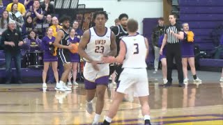 UWSP mens basketball edges UWWhitewater in WIAC quarterfinals [upl. by Zetnwahs]