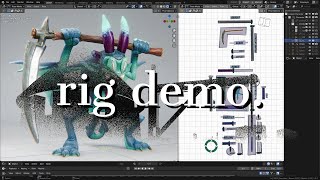 blender character rig demo [upl. by Eilliw]