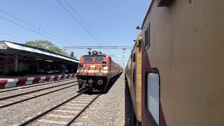 Mumbai LTT Visakhapatnam Superfast Express Overtakes Karnataka Sampark Kranti Express at Uruli [upl. by Mcnair]