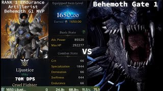 Lost Ark RANK 1 Endurance Artillerist 1650 NO GRUDGE 70M DPS Behemoth With NEW META BUILD [upl. by Robbins]