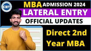 MBA Second Year Lateral Entry Admission Updates 2024  Direct 2nd Year MBA Admission Process 2024 [upl. by Lraed]