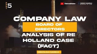 COMPANY LAW ANALYSIS OF HOLLAND V COMMISSIONER FOR HER MAJESTY amp CUSTOMS RE HOLLAND FACT OF CASE [upl. by Grosberg]