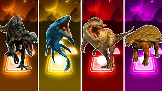 JurassicWorld🦖The Indoraptor 🆚The Mosasaurus 🆚The Gigantosaurus🆚The Nodosaurus  CoffinDance Song🎶 [upl. by Eibbob]