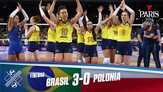 Highlights Voleibol Brasil vs Polonia 30  Juegos Olímpicos París 2024  Telemundo Deportes [upl. by Cimbura]