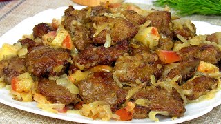 Самая вкусная и нежная куриная печень Любимый рецепт моего мужа Куриная печень с яблоками и луком [upl. by Ruberta57]