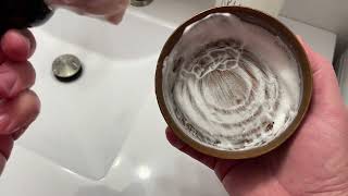 how to lather shave soap  how to bowl lather  how to lather  matthewshaves [upl. by Hamitaf]