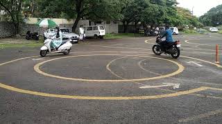 Pune RTO Two Wheeler Driving Test vishratwadi How to give driving test June 2021 Eight Shape [upl. by Nazay]