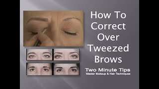 How to Correct Over Tweezed Brows [upl. by Thaddaus707]