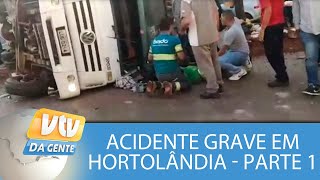 Caminhão sem freio atinge carros e ônibus em Hortolândia  Parte 1 [upl. by Ylecic942]