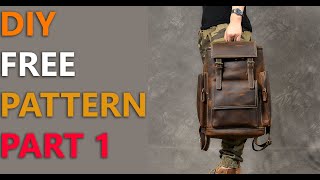 leather backpack free Pattern for part one [upl. by Marilla]