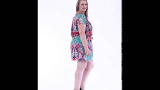 Vestido com Amarração Estampa de Lenço Plus Size  Marguerite  Posthaus [upl. by Sivia]