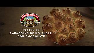 Receta Pastel de caracolas de hojaldre con chocolate [upl. by Cutty]