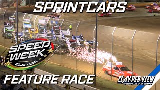 Sprintcars  USA vs WA Speedweek  Bunbury  1st Jan 2024  RICO ABREU amp OLDFIELD  ClayPerView [upl. by Anoyek827]