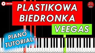 🎹 PLASTIKOWA BIEDRONKA Veegas 🎹 Piano Keyboard Tutorial [upl. by Kip]