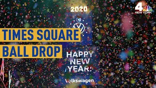 See the 2020 Times Square Ball Drop From Above  NBC New York [upl. by Yuille]