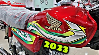 HONDA CD70 2023 MODEL REMAND REVIEW TOP SPEED TEST amp FUEL AVERAGE TEST SOON ON PK BIKES [upl. by Nuhsar314]