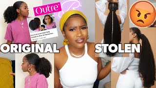 Outre Hair Stole My quotViral Fluffy Natural Hair Ponytail Tutorialquot and Only Offered Me 150 To Collab [upl. by Jarita453]