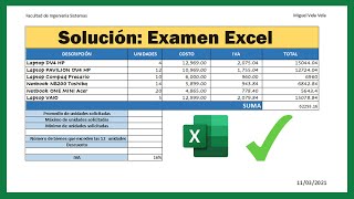 Prueba de Examen Básico de Microsoft Excel Resolviendo Examen paso a paso [upl. by Aseela]