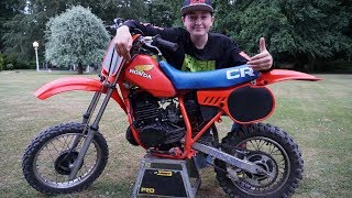 RIPPING A 1983 HONDA CR 50cc 2STROKE MOTOCROSS DIRT BIKE [upl. by Neisa]