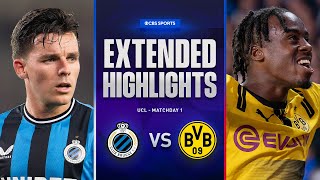 Club Brugge vs Borussia Dortmund Extended Highlights  UCL League Phase MD 1  CBS Sports Golazo [upl. by Leeke]