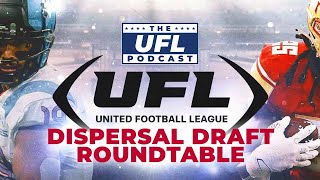 UFL Dispersal Draft Picks Surprises amp Discussion  UFL Podcast Roundtable [upl. by Arleta853]