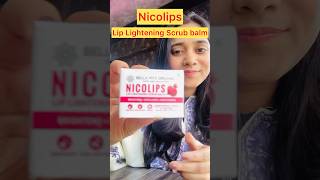 Bella Vita Organic Lip Scrub Balm  Nicolips Lip Lightening Scrub Balm review nicolips shorts [upl. by Sheline494]