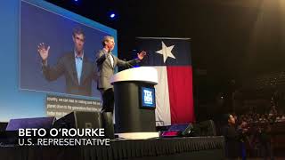 Beto ORourke delivers the keynote at the Texas Democratic Convention Friday night in Fort Worth [upl. by Yemaj]