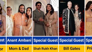 Anant Ambani Wedding All Guest List  Anant Ambani Wedding [upl. by Yerffej191]