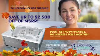 Fall Clearance Hot Tub Sale 2024  30 Second Commercial  Backyard Leisure [upl. by Stutzman]