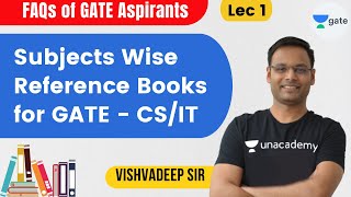 Subjects Wise Reference Books for GATE  CSIT  L 1  FAQs of GATE Aspirants  GATE 2022 CSE [upl. by Ecnarrat]