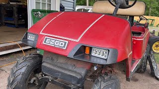 Ezgo golf cart light kit installation  How to install complete light kit with turn signals 10LOL [upl. by Torp709]