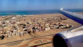 A320 Landing at Hurghada airport  هبوط في مطار الغردقة [upl. by Enitsahc75]