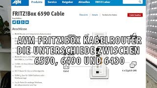 AVM FRITZBox Kabelrouter Unterschiede zwischen 6590 6490 und 6430 im Vergleich [upl. by Lipfert]