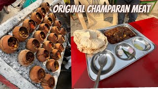 Original Champaran Meat House in Patna  Best Ahuna Handi Meat  Patna street food [upl. by Byrd]