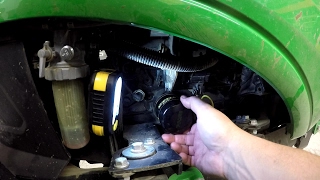 Deere 1025R 50hr200hr Engine Oil  Filter Change [upl. by Adiam]