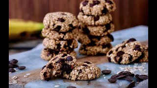 Galletas de plátano y avena  LA RECETA MÁS SENCILLA  Delicious Martha [upl. by Notsej504]