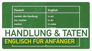 Englisch lernen für Anfänger  Allgemeine Tätigkeiten [upl. by Suivatna]