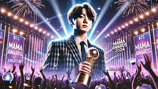 Jungkook Wins Big at MAMA Awards 2024 The Golden Maknae Shines Bright [upl. by Hgielsel]