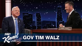 Tim Walz on Getting the Call from Kamala Trump Being Weird Doing Lunch Duty amp School Gun Violence [upl. by Ahsyia373]