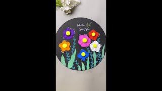 Seemingly simple spring theme painting in fact really super simple☺ parentchild handwork handw [upl. by Atkins]