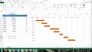 Gantt Chart Excel Tutorial  How to make a Basic Gantt Chart in Microsoft Excel [upl. by Chrystel283]