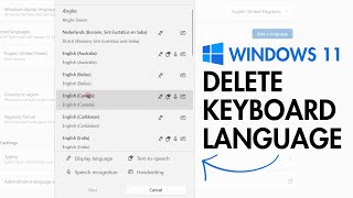 Windows 11 Delete Keyboard Language [upl. by Neilla]