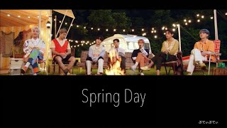 【Spring Day봄날BTS방탄소년단】japanese lyrics 日本語字幕 カナルビ [upl. by Arlena613]