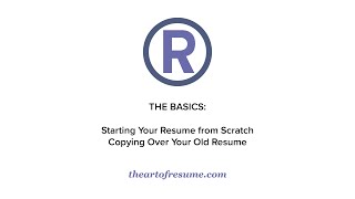 How to Copy Over Old Resume to New Resume Keep Text Format Microsoft Word The Art of Resume [upl. by Ellehsyt]